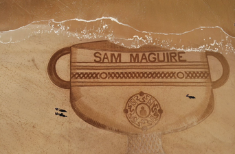 A Giant Sam Maguire Cup Was Drawn On A Beach In Kerry Ahead Of Today’s Final