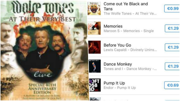 Wolfe Tones celebrate hitting number one with Come Out, Ye Black And Tans