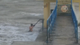 WATCH: Swimmer ignores weather warning and goes for a dip at Salthill
