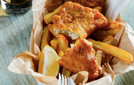 Fish and chips from one of the participating Irish chippers