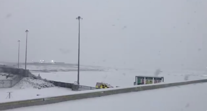 Plenty of snow fell in the west of Ireland this afternoon