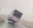 Watch: Terrifying moment as a truck blows over as winds from Storm Jorge pick up