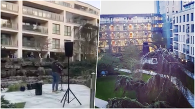 Neil Diamond shares footage of Cork singer entertaining apartment block