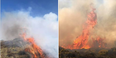 Grisly images show large gorse fire in Donegal as Fire Brigade issues red fire warning