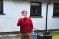 Daniel O’Donnell sings outside community hospital to lift the resident’s spirits