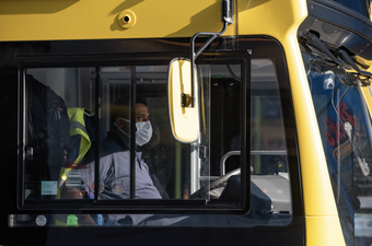 Face coverings must be worn on public transport from today
