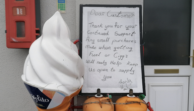 Renewed pleas for people to support local after note appears outside small Galway shop