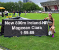 Irish runner becomes first female athlete to run 800m in under two minutes