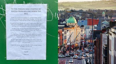 ‘You are Cork. You’re pure sound’ – Driver leaves hilarious thank you note for person who saved car from rolling down hill