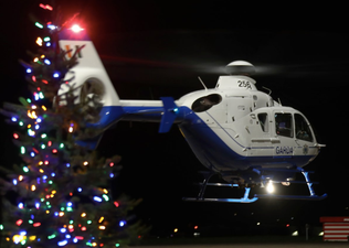 The Garda Air Support Unit have spotted Santa preparing for his Christmas Eve run
