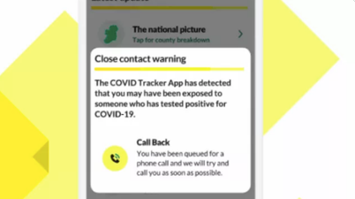 Vaccination figures will be available on the Covid app from next week