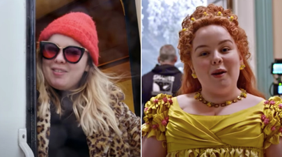 WATCH: Nicola Coughlan takes us on a revealing backstage tour of the Bridgerton set