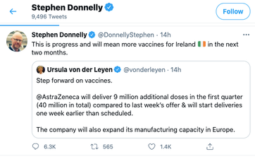 This is why Stephen Donnelly’s tweet has received thousands of the same reply