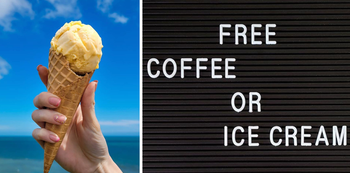 This ice-cream van is giving away free ice-cream to anyone named Nicole or Stephen