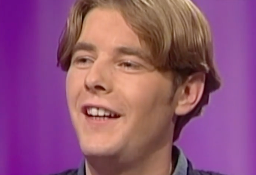 A young Dermot Bannon on Blind Date in the 90s