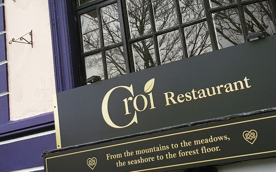 restaurant sign for Croí in Tralee