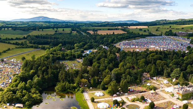 Aerial shot of All Together Now festival