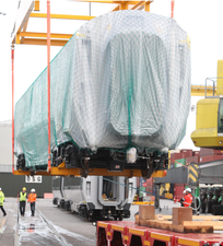 New Irish rail carriages arrive into Dublin Port from South Korea