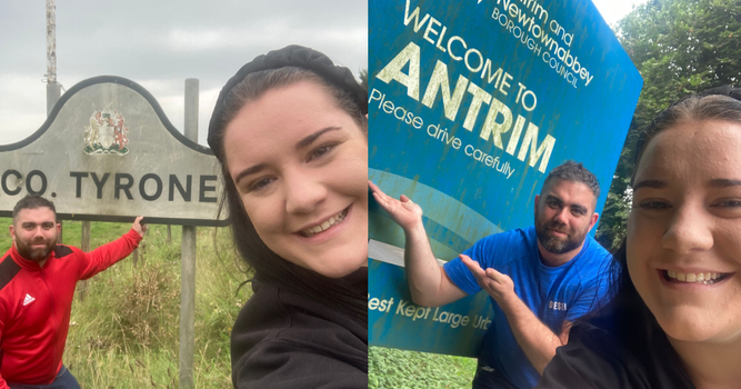 irish couple county signs