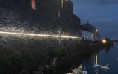 Light installations unveiled in Galway showing the predicted sea level in 2150