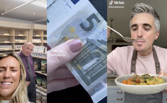 screenshots from various Irish tiktok vids