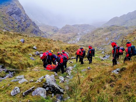 rescue workers on kerry mountain