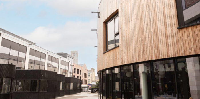 exterior shot of bray central shopping centre