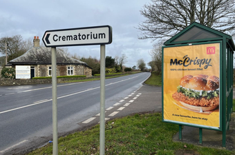 McDonald’s McCrispy ad beside crematorium leaves bad taste in people’s mouths