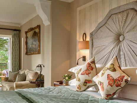 hotel bedroom at the Park Hotel Kenmare