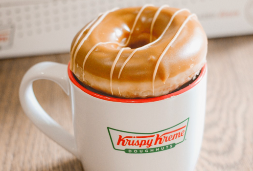 a donut from krispy kreme