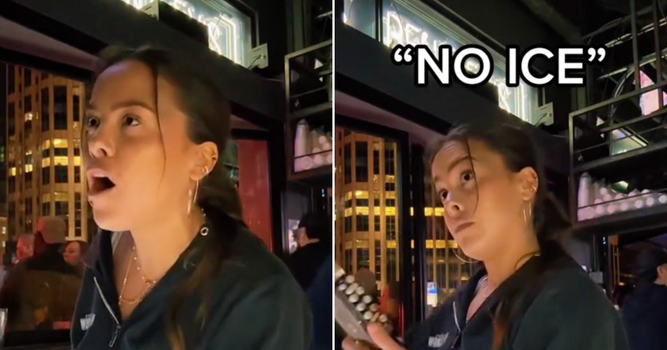 Bartender shuts down customer who asks for no ice hoping for more alcohol in drink