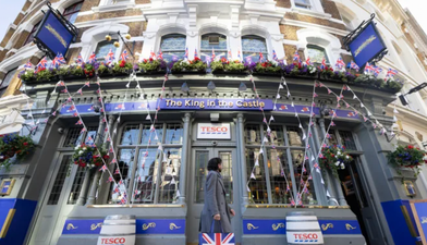 Tesco has opened its first pub in the UK ahead of the coronation
