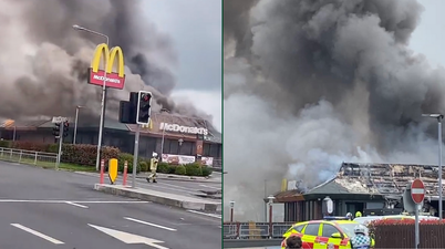 Huge fire breaks out at McDonald’s in Newbridge
