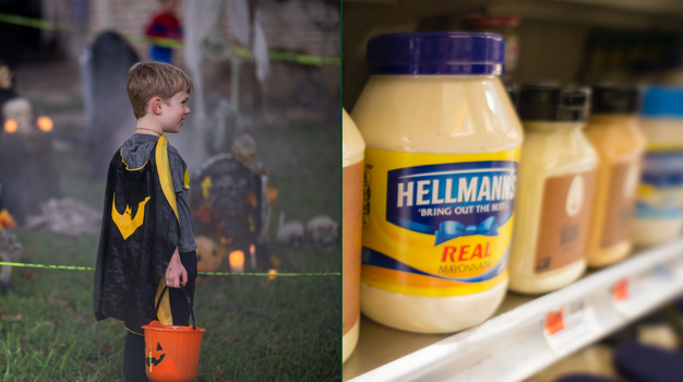 mayonnaise halloween trick-or-treating