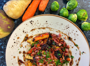 Take your Christmas dinner to the next level with this delicious veg and crunchy bacon delight